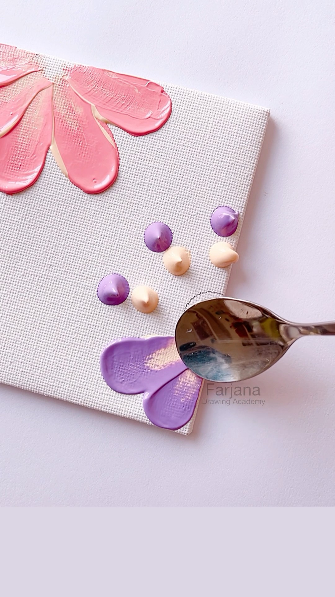 Painting with spoon #painting #art #shorts #paintinghacks