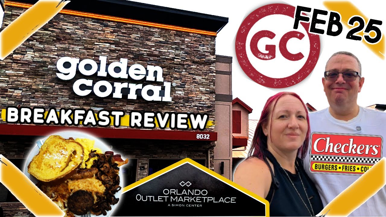 Обзор завтрака в Golden Corral, видеоблог International Drive, Орландо, Флорида | Покупки в аутлетах