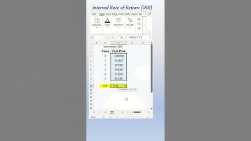 IRR-berekening in Excel #excel