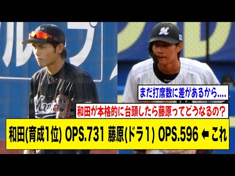 ロッテ和田康士朗(育成指名) .275 3本 OPS .731 藤原恭大(3球団競合ドラ1) .234  3本 OPS .596 ⬅︎ これ【2ch 5ch野球】【なんJ なんG反応】