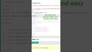 CSS Coding 101: 09 How to use Google ICONS in #CSS#google #csstutorial #shortsfeed