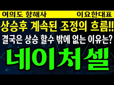 [네이처셀] 상승후 계속된 조정의 흐름!!