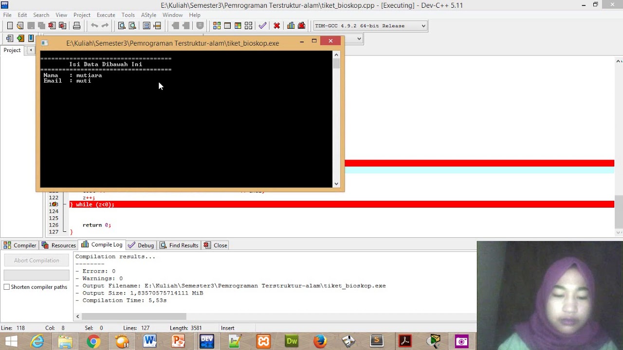 FINAL PROJECT | Program Aplikasi Tiket Bioskop DEV C++ - YouTube