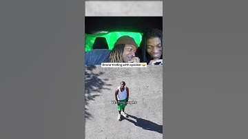 drone trolling with speaker😂#drone