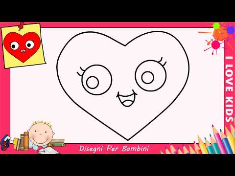 Disegni di cuori FACILI per bambini | Come disegnare un cuore passo per passo 1