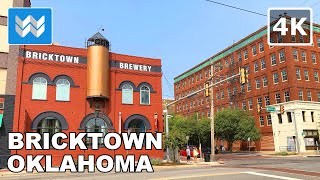 [4K] Bricktown Canal in Oklahoma City USA - Walking Tour & Travel Guide Bonus: Wheeler Ferris Wheel