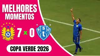 Nacional-AM 7 x 0 Paysandu | Melhores Momentos | Copa Verde 2026