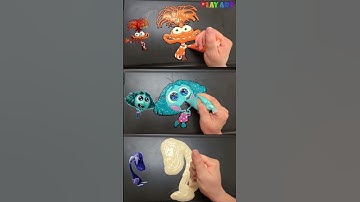 Making Inside Out: Anxiet VS Envy VS Ennui Pancake art challenge, 인사이드아웃 팬케이크 만들기, #Shorts