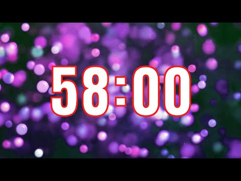 58 Minute Countdown Timer With Music - Simple And Clean