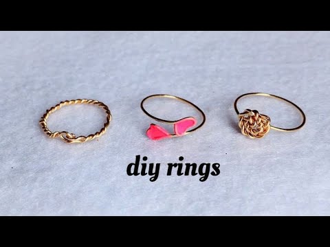 Matching Homemade Rings DIY homemade couple love rings 🥰😍/ how to make rings from waste ...
