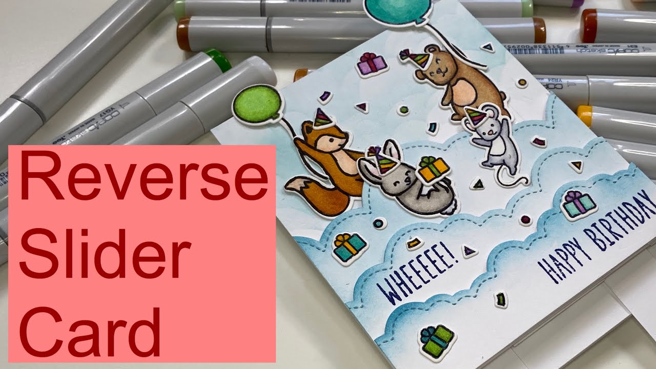 Lawn Fawn || Really High Five Reverse Slider Card