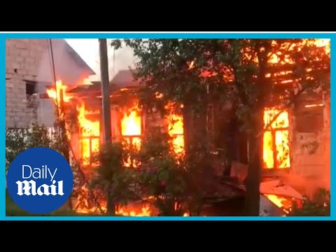 Russian shelling leaves