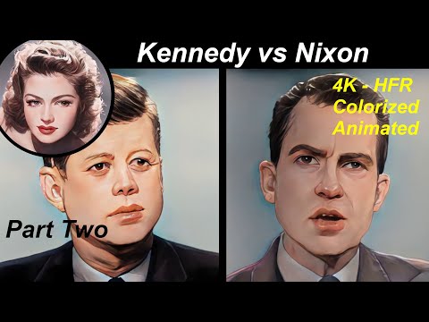 Kennedy VS Nixon, Part Two (1960) | 4K | HFR | COLORIZED | ANIMATED.