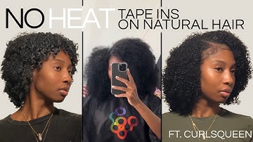 Install Curly Tape Ins With Me On My Natural Hair ft. Curlsqueen | Jaelah Majette