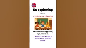 Learn Norwegian: En opplæring. #learnnorwegian #norskkurs #norwegianlanguage #norwegianvocabulary