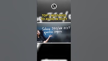 Top 5 Mistakes to Avoid in KCET 2025❌ | KCET Preparation #shorts #pwkannada
