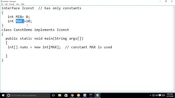 Constants in Interfaces