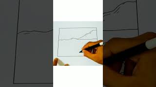 Drawing desert scenery #drawing #art #caragambar #shortvideo