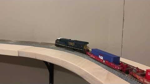 CSX Intermodal And Manifest On My New N Scale Shelf Layout