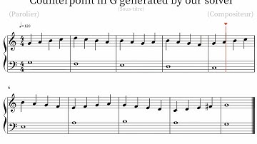 Two voice third species counterpoint based on Fux