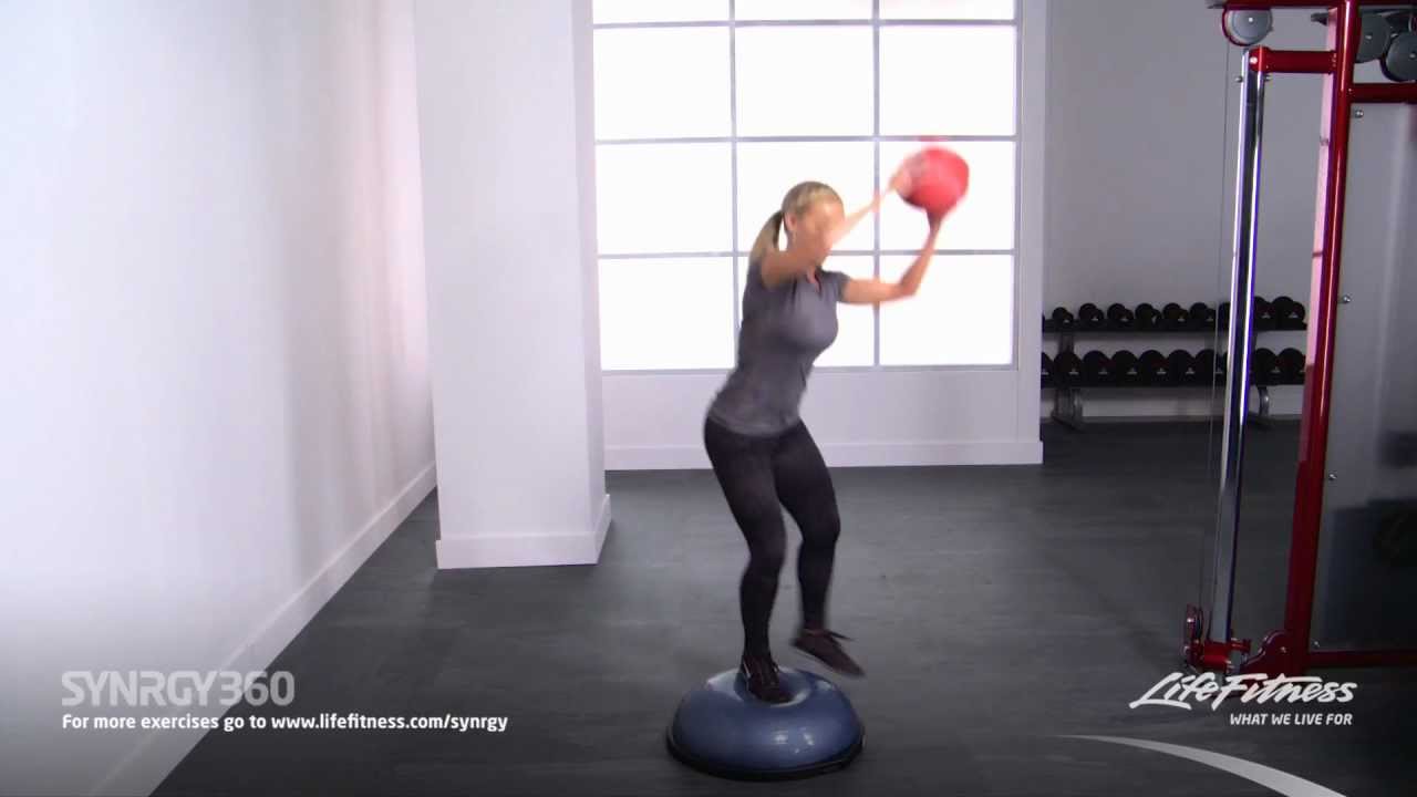 Bosu Lateral Stepover with Medicine Ball YouTube