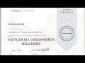 Matlab coursera all assignments solutions  matlab coursera free ecertificate assignments answers