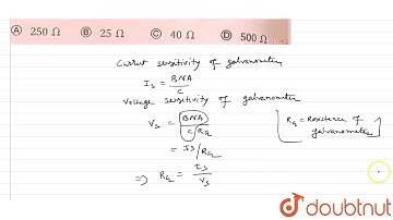 Current sensitivity of a moving coil galvanometer is 5 div/mA and its voltage senstivity (angula...