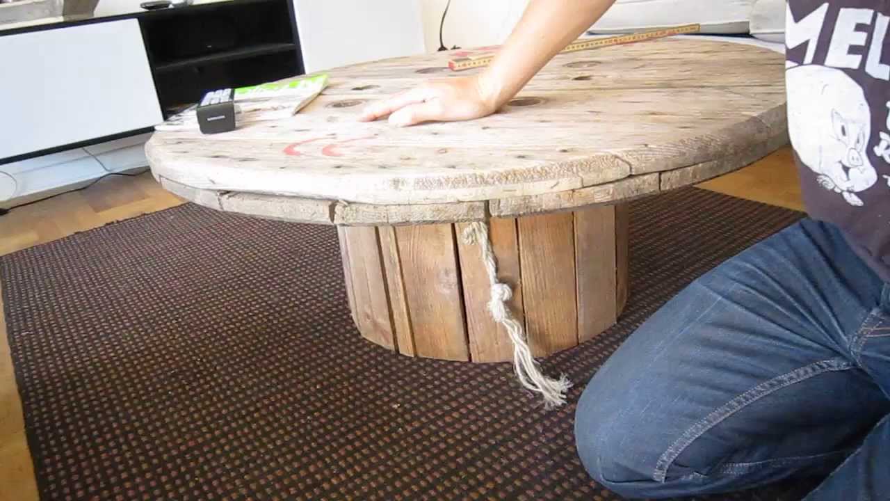 SÃ¥dan laver man et sejt sofabord af en gammel kabeltromle youtube