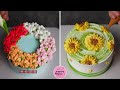 Colorful Flowers Cake Designs Compilation | How To Make Cake For Birthday | Cake Cake