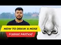 How to draw a nose  fastest method