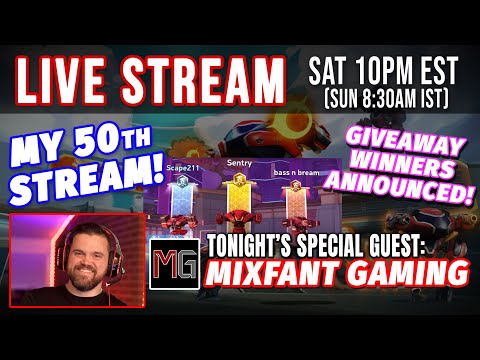 My 50th Mech Arena LIVESTREAM!! 1.15.22 | Guest: Mixfant Gaming | Mech Arena Live Gameplay