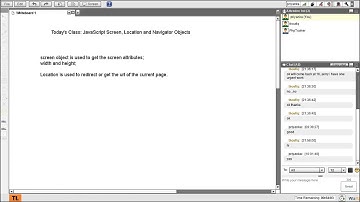JavaScript Screen Location and Navigator Objects 1/4