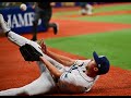 Outfielder Brett Phillips takes the mound, fires a 1-2-3 inning and makes a sliding catch!