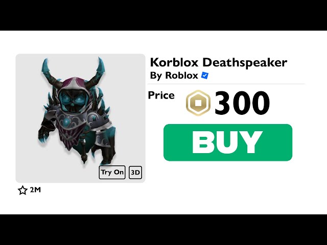 Korblox for 300 Robux 