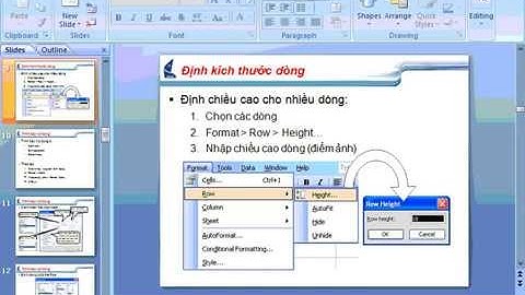 Tin học căn bản, Xử lý bảng tính MSExcel, Định dạng bảng tính