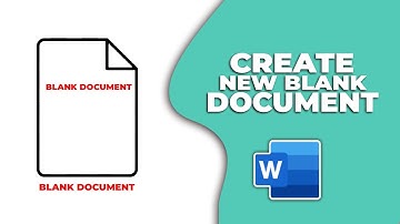How to create new Blank Document in ms word