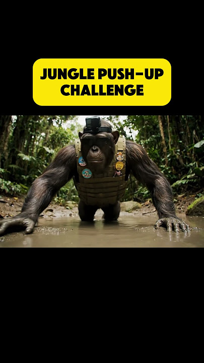 Can CHIMPANZEES Really Do Jungle Push Ups ? #shorts