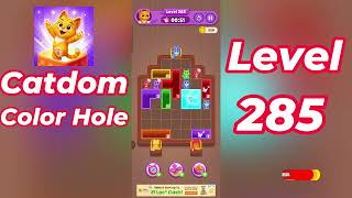 Catdom Color Hole Level 285 Walkthrough 🐱🟣 | Relaxing Color Puzzle Game | Go Answer