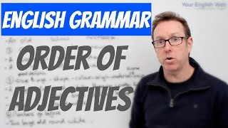 English lesson - Order of adjectives before nouns - Gramática inglesa