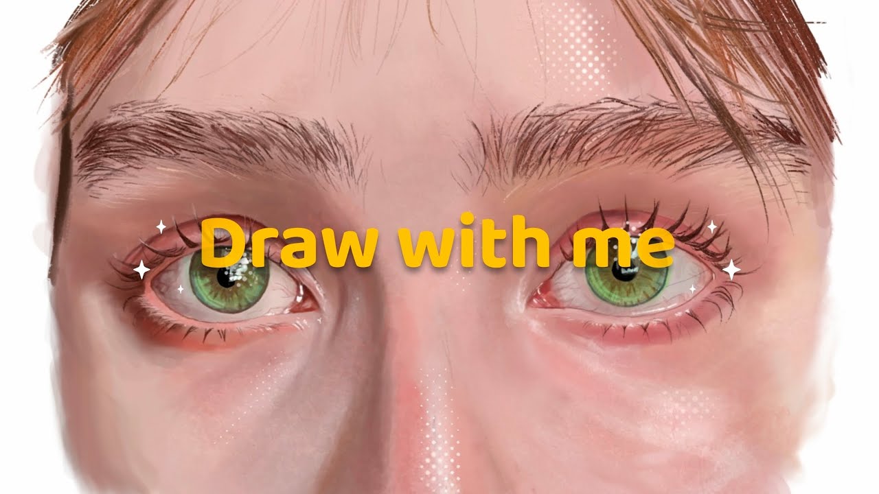 Digital painting of realistic green eyes °❀⋆.