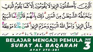 ▶️ BELAJAR MENGAJI AL QURAN PELAN-PELAN :: SURAH AL BAQARAH AYAT 275-281, METODE UMMI JUZ 3