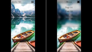 How to make animated navigation menu in Adobe XD || Navigation menu for apps in Adobe XD. #AdobeXD