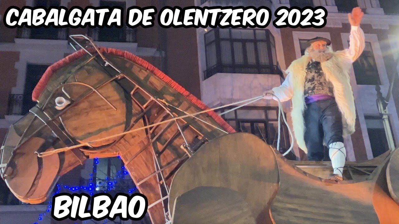 Cabalgata de Olentzero y Mari Domingi en Bilbao. 23 Diciembre 2023.