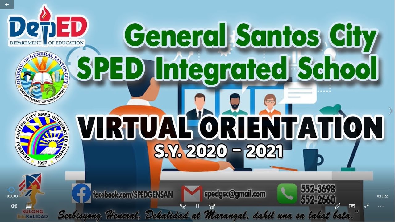 Gsc Sped Integrated School Virtual Orientation School Year 21 Youtube