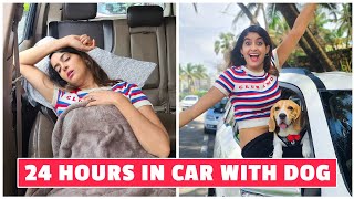 24 Hours Living in my Car Challenge with My Dog 🚗 🐶  | Anisha Dixit