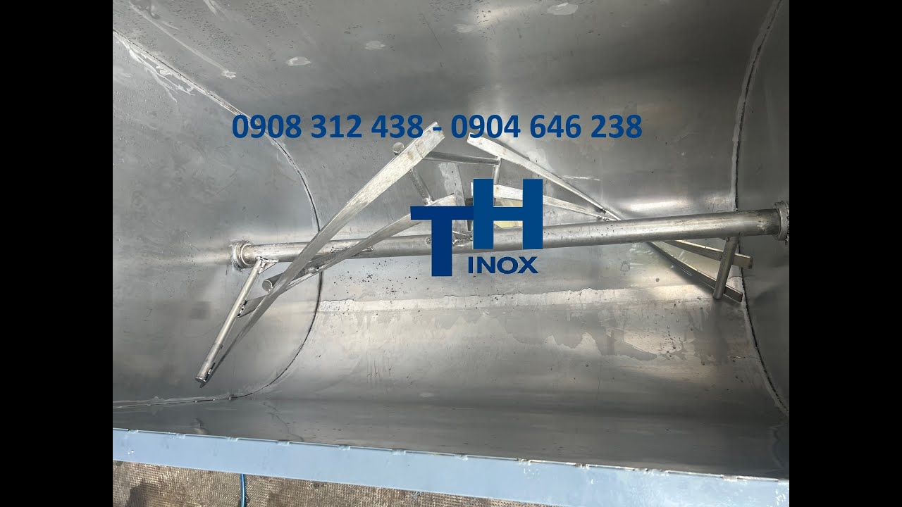 Máy trộn nguyên liệu ẩm 40%, Máy trộn bột, cám, gạo đa năng. Máy trộn nằm ngang 5 tạ - 7 tạ/mẻ