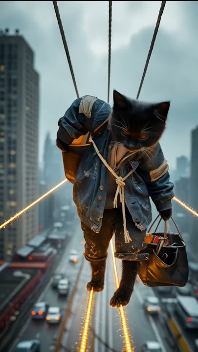 💔😭 cat doing risky work after break up #sad #cat #meow #animal #shorts #unstoppable #ytshorts