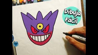 Cómo Dibujar A Mega Gengar De Pokemon Dibujos Para Dibujar