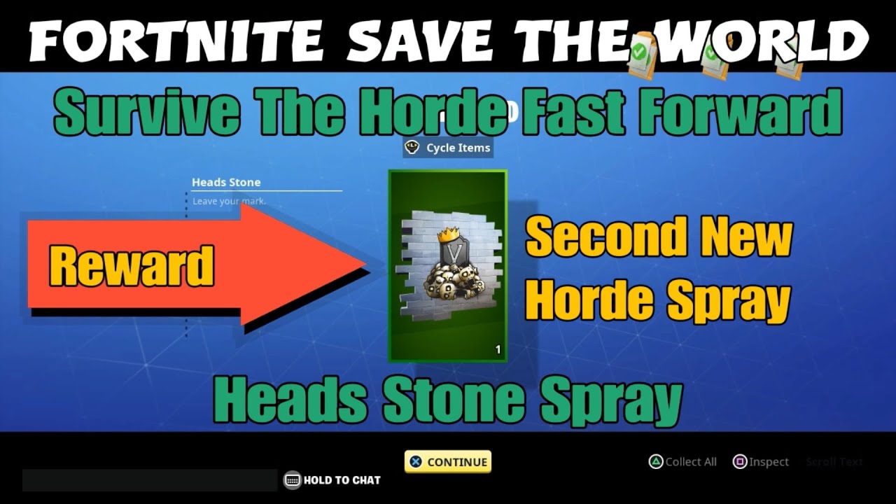 341) Fortnite Save The World Survive The Horde FAST FORWARD (Reward