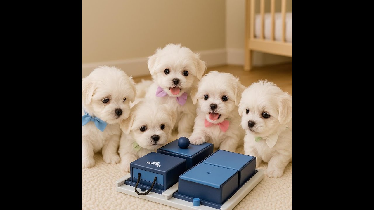 🧩 Genius Maltese Puppies Crack the Puzzle Box in 60 Seconds! | Friday Fluff Report